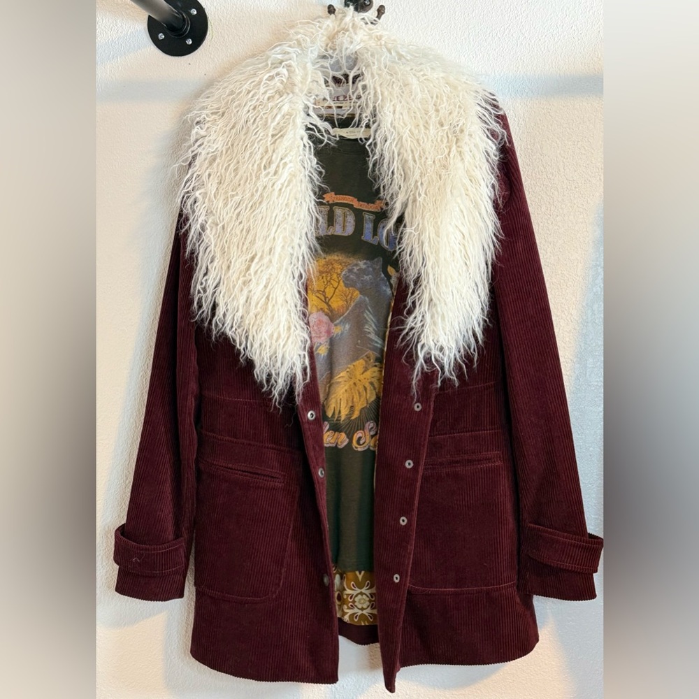 UFT NWT Free People Lady Lane corduroy coat Size Small - Picture 2 of 16